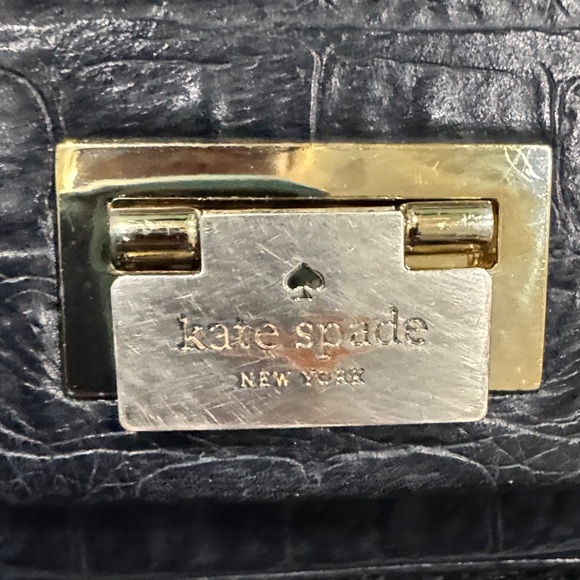 kate spade Black Croc-Embossed Crossbody with Gold Hardware - Picture 3 of 5